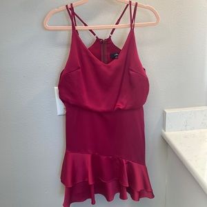 Lulu’s size small red silky skater dress.